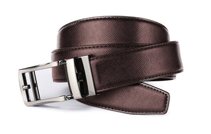 Men's Roxoni Ultra Soft Geniune Leather Ratchet Belt with Automatic Buckle