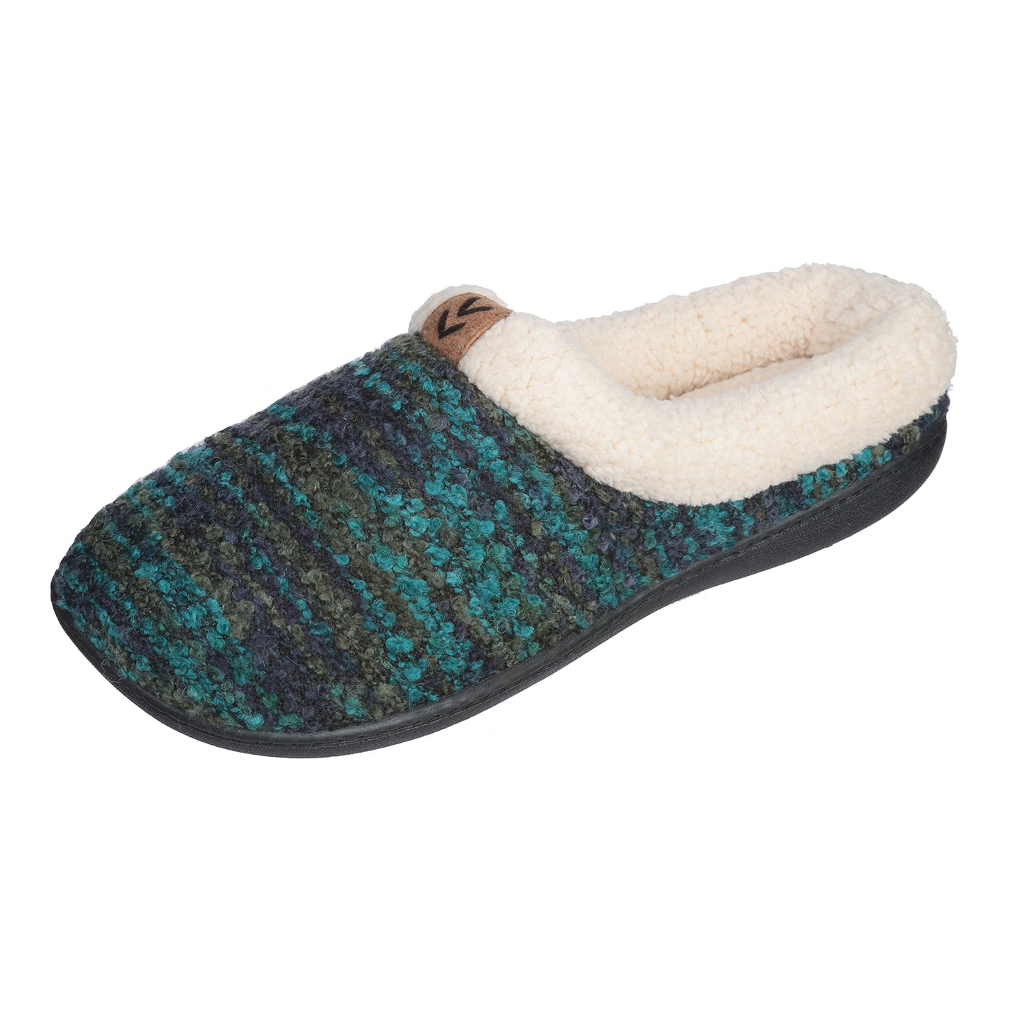 Roxoni Womens Knitted Fleece Lined Clog Slippers Warm House Shoe