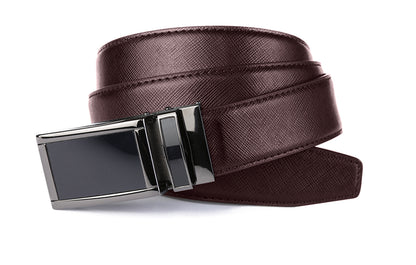 Men's Roxoni Ultra Soft Geniune Leather Ratchet Belt Sliding Buckle