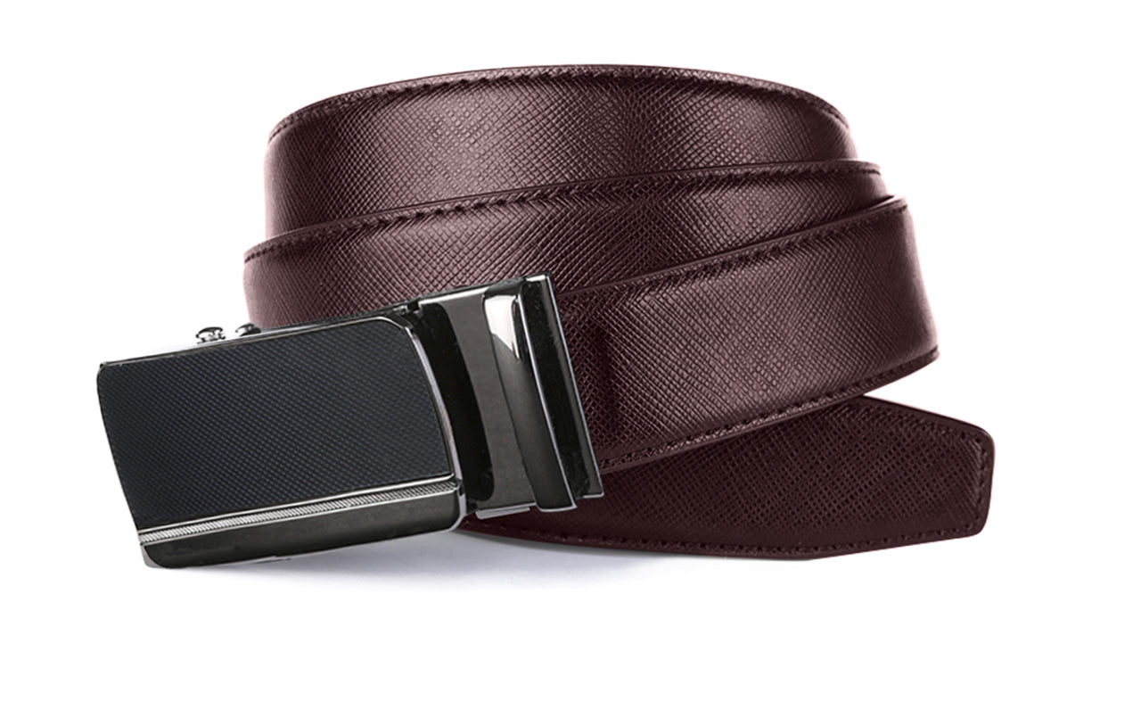 Men's Roxoni Ultra Soft Geniune Leather Ratchet Belt Sliding Buckle