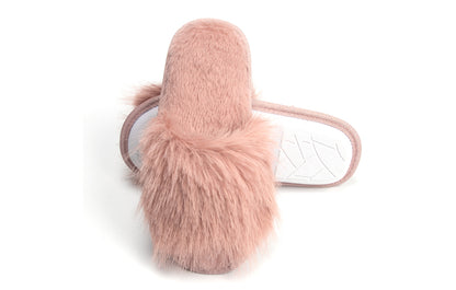 Pupeez Cozy Chic Fuzzy Slippers for Girl's - Fizzy Hair Top with Faux Fur Body, Comfortable & Relaxing