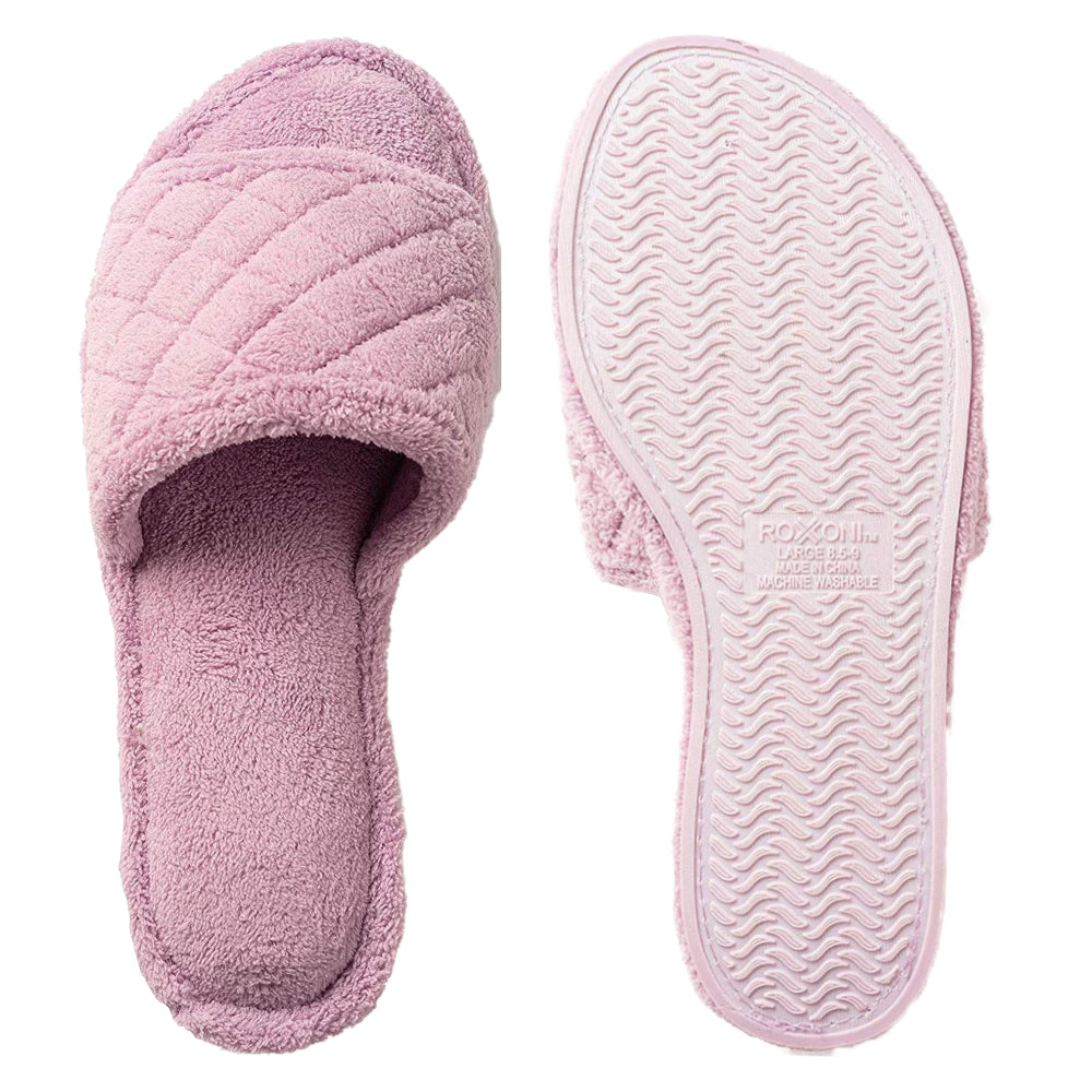 Roxoni Women’s Quilted Terry Cloth Spa Slipper