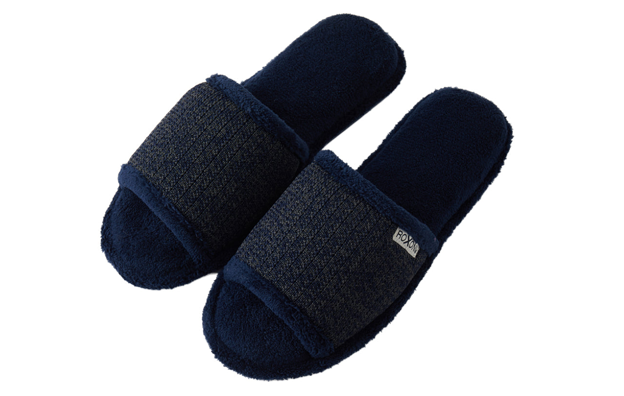 Roxoni Women’s Plush Open Toe House Slippers – Soft Memory Foam Indoor Slides with Non-Slip Sole, Cozy Breathable Open Back Design