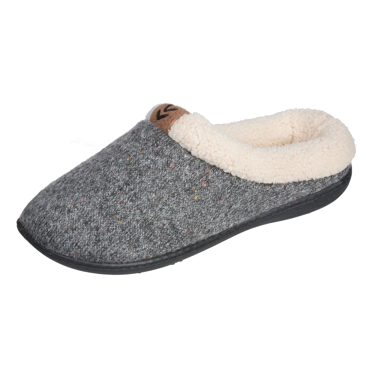 Roxoni Women's Sweater Knit Fleece Lined Clog Slippers Warm House Shoe