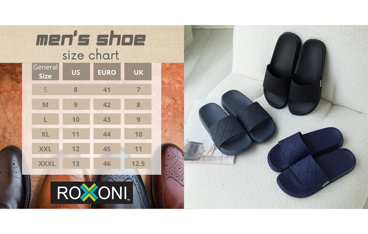 Roxoni Men's Breathable Indoor Outdoor Lightweight Open Toe Sandal Slipper