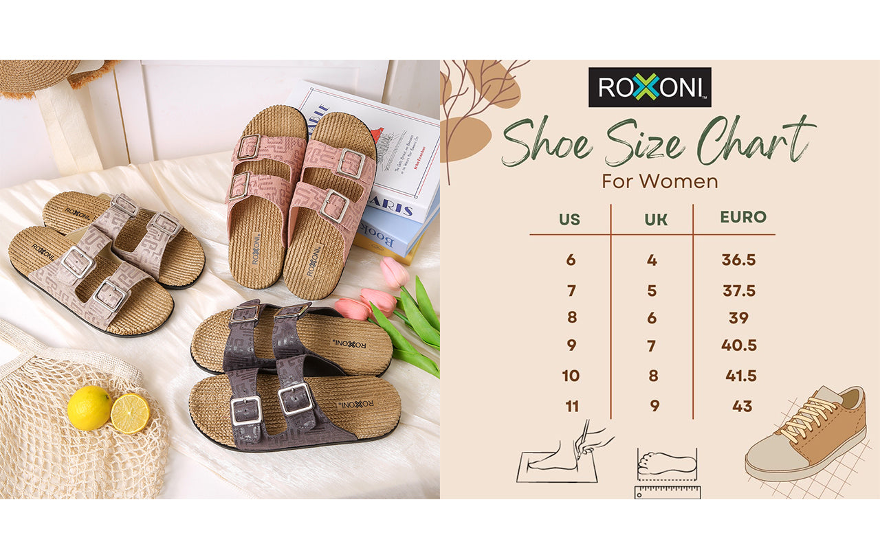 Roxoni Women's Fashion Double Buckle Indoor/Outdoor Sandal