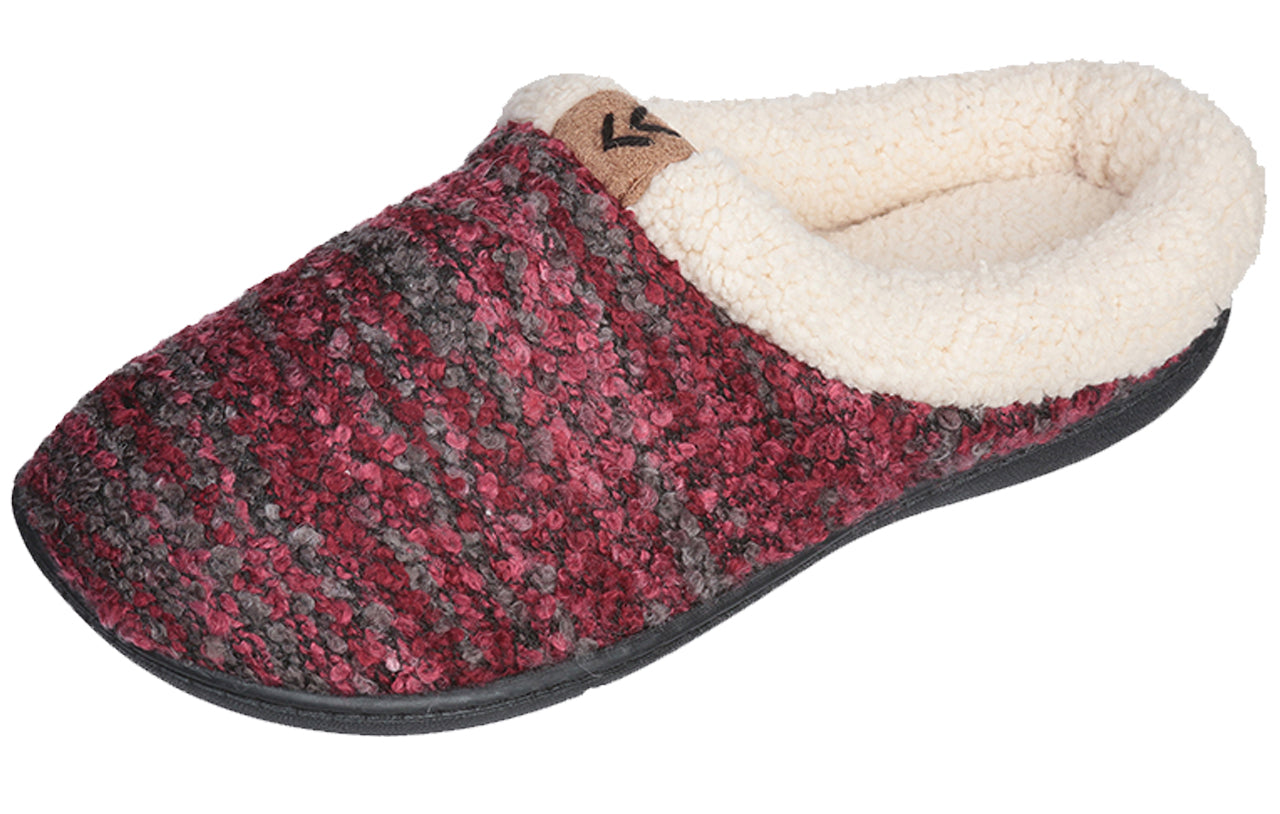 Roxoni Womens Knitted Fleece Lined Clog Slippers Warm House Shoe