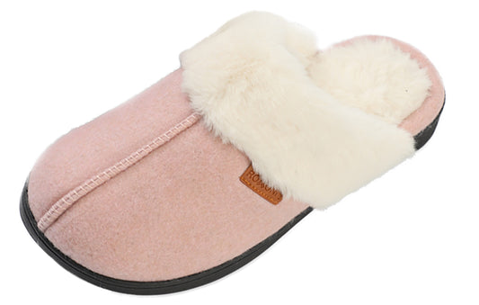 Roxoni Women's Winter House Fuzzy Fluffy Furry Cozy Clog Slipper