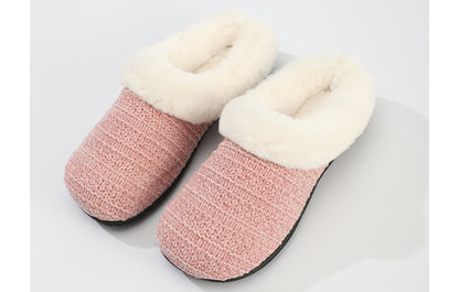 Roxoni Women's Winter Fur Warm and Comfortable Clog Slipper