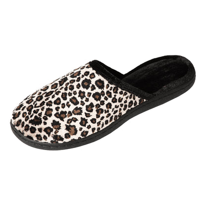Roxoni Women's Gorgeous Comfort Clog Slipper with Pretty Leapord Print Inner