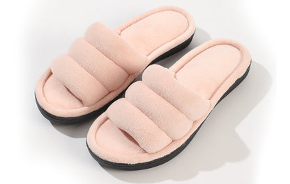 Luxurious Coral Fleece Slippers - Unique Cotton Filled Top, Soft and Warm Slip-On for Relaxing at Home