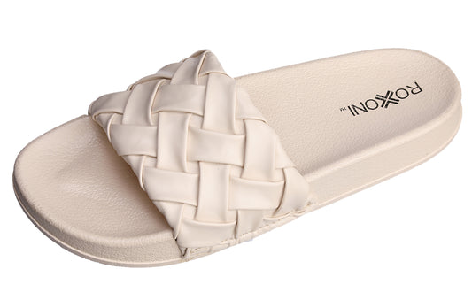 Roxoni Trendy Slides for Women – Comfort & Unmatched Luxury – Stylish Braided Strap Pattern