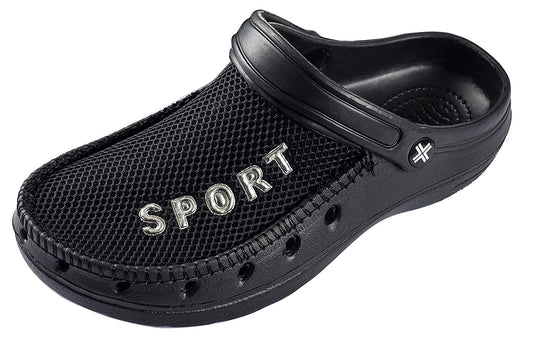 Roxoni Men’s Rubber Sport Clogs with Breathable Mesh Upper