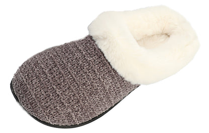 Roxoni Women's Winter Fur Warm and Comfortable Clog Slipper