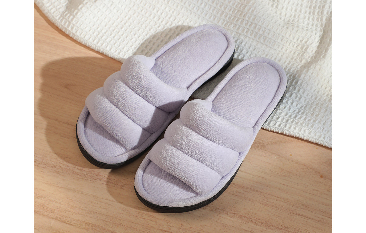Luxurious Coral Fleece Slippers - Unique Cotton Filled Top, Soft and Warm Slip-On for Relaxing at Home