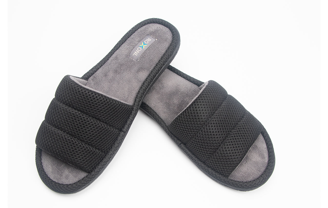 Roxoni Unisex Slippers for Men's Plush Slippers for Men Open Toe House Slipper