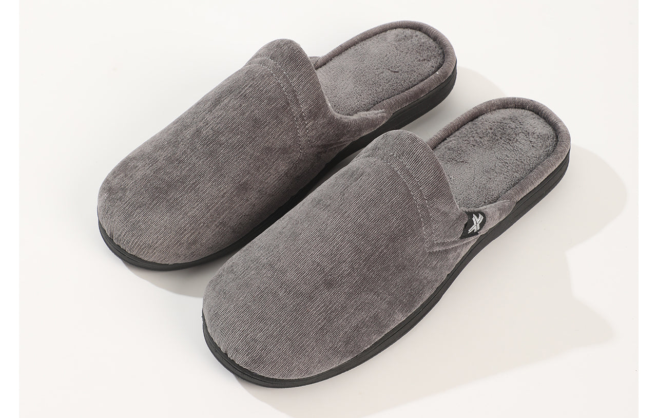 Roxoni Men's Slipon Warm Memory Foam Insole Scuff House Slipper