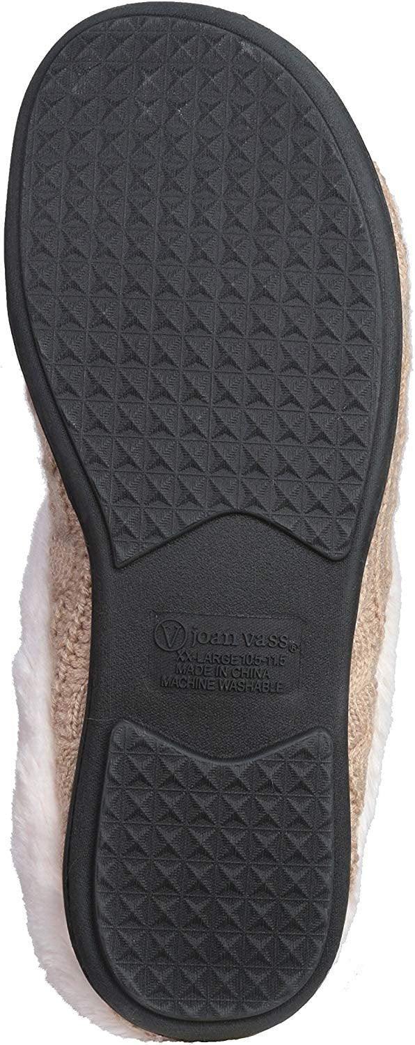 Roxoni Women's Slippers Cable Knit Super Cozy Comfort Clog