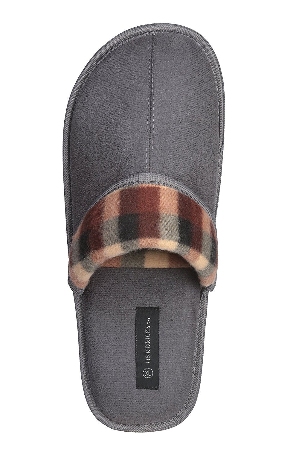 Roxoni Men's Suede Scuff Slipper Classic Style House Slipper