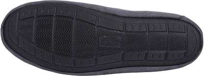 Roxoni Mens Slippers, Suede Moccasin Slipper with Memory Foam