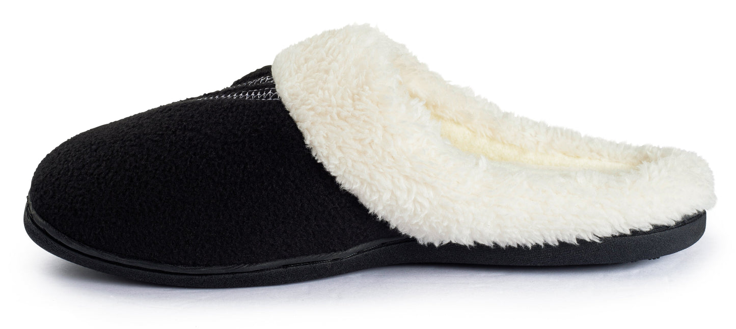 Roxoni Women's Slippers Wool-Like Fleece Lined Clog Comfort House Shoe