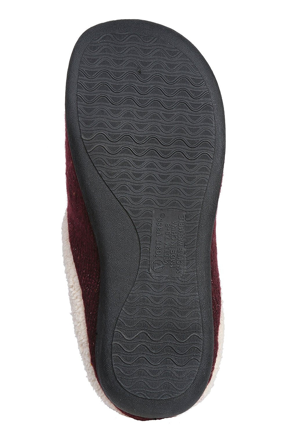 Roxoni Women's Sweater Knit Fleece Lined Clog Slippers Warm House Shoe
