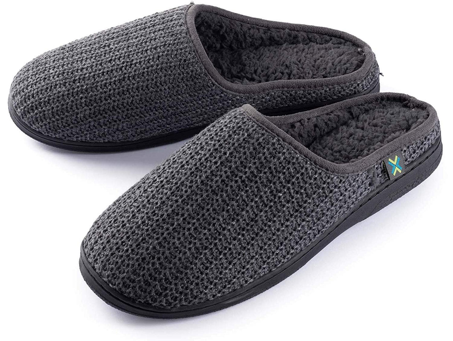 Roxoni Men’s Wool Slip-On Comfortable Knit House Slipper