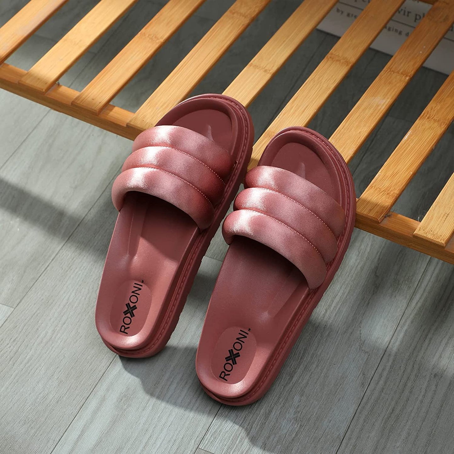 Women’s Padded Strap Slide Sandals; Stylish Open Toe Sandals in 4 Fashionable Colors
