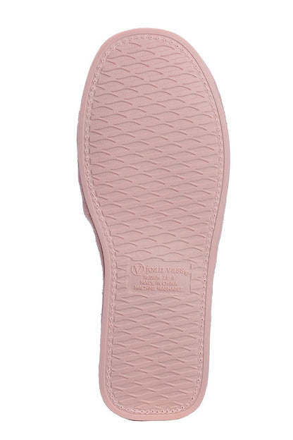 Roxoni Women’s Slippers Lovely Velvet Pom-pom Open Toe House Slides