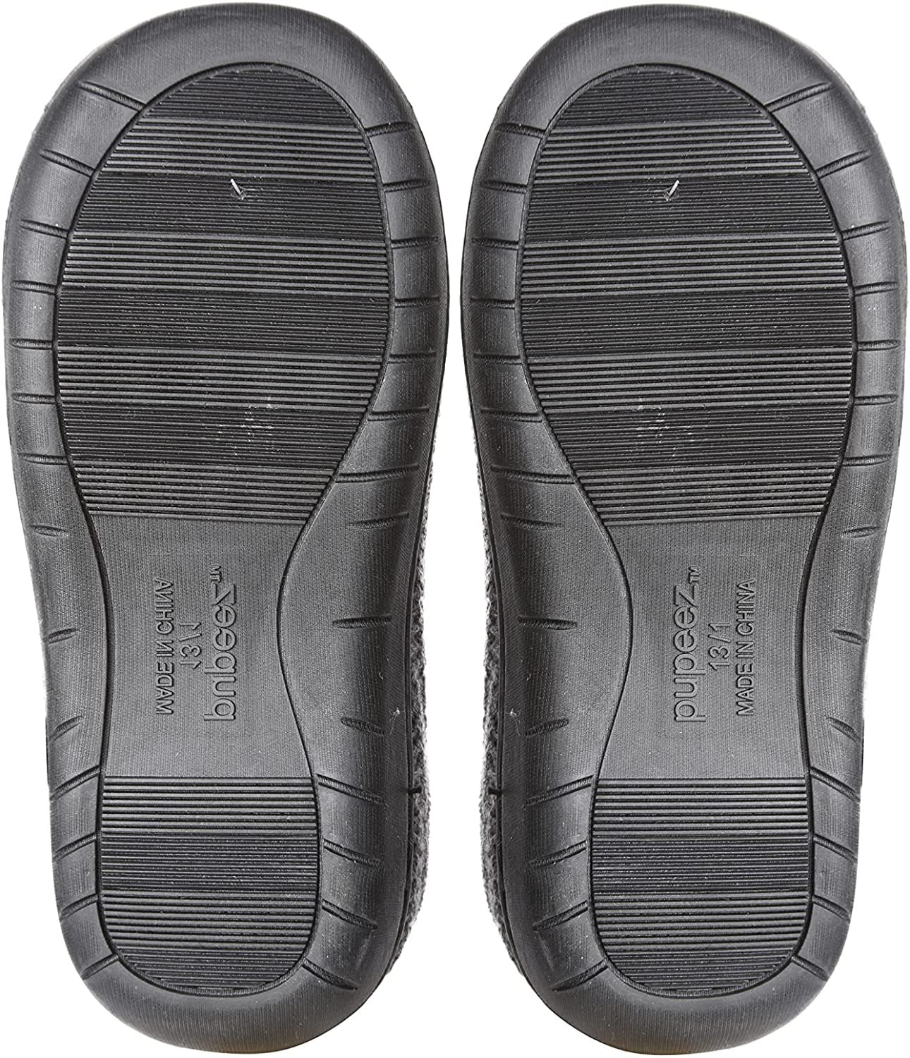 Pupeez Roxoni Boy's Slippers, Memory Foam Suede Moccasin