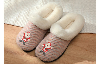 Roxoni Women’s Cozy Slippers with Soft Faux Fur Lining and Durable Indoor Outdoor Sole, Comfortable Lounge Footwear with Festive Holiday Icon Prints (Tree, Gift Box, Wreath, Santa, Reindeer), Personalized Custom Gift Slipper for Christmas