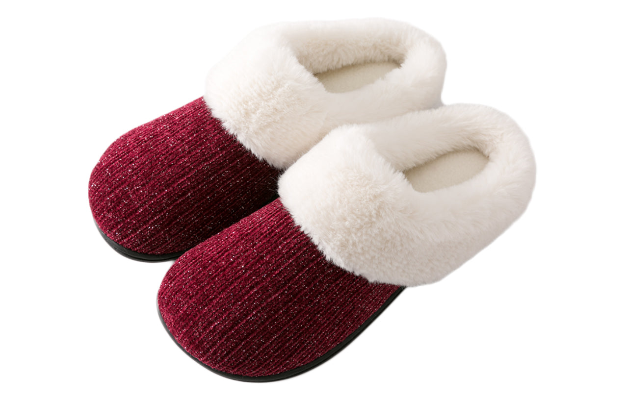 Roxoni Women's Comfort Soft Fleece Sweater Clog House Slipper