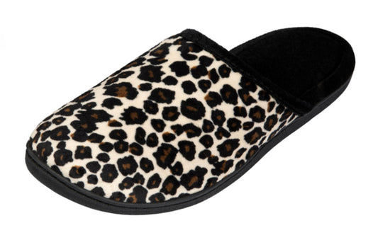 Roxoni Women's Gorgeous Comfort Clog Slipper with Pretty Leapord Print Inner