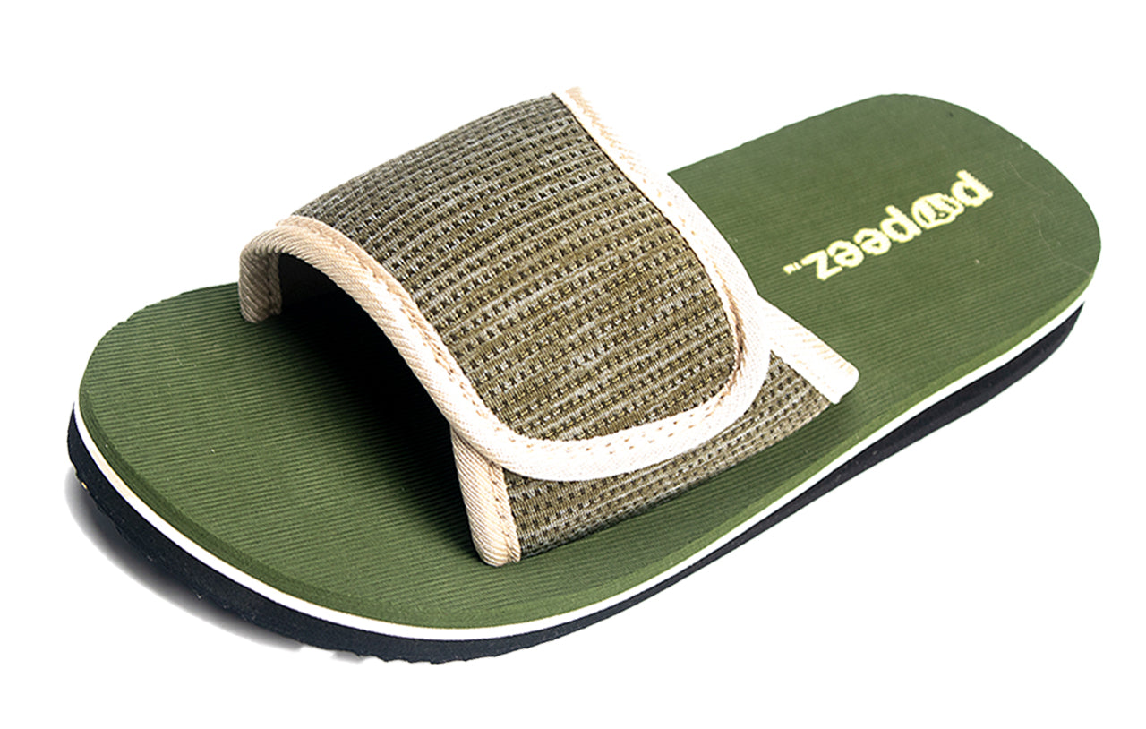 Pupeez Boys Open Toe Slipper Sandals for Indoor/Outdoor Fashion Father and Son Matching Slippers in Blue, Olive Green and Black