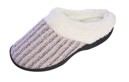Roxoni Women’s House Slippers Knit Fleece Lined Cozy Clog House Shoes