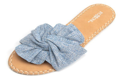 Roxoni Open Toe Sandal Slippers for Women - Indoor Outdoor Slides Shoes for Women - Spring Summer Slippers for Women