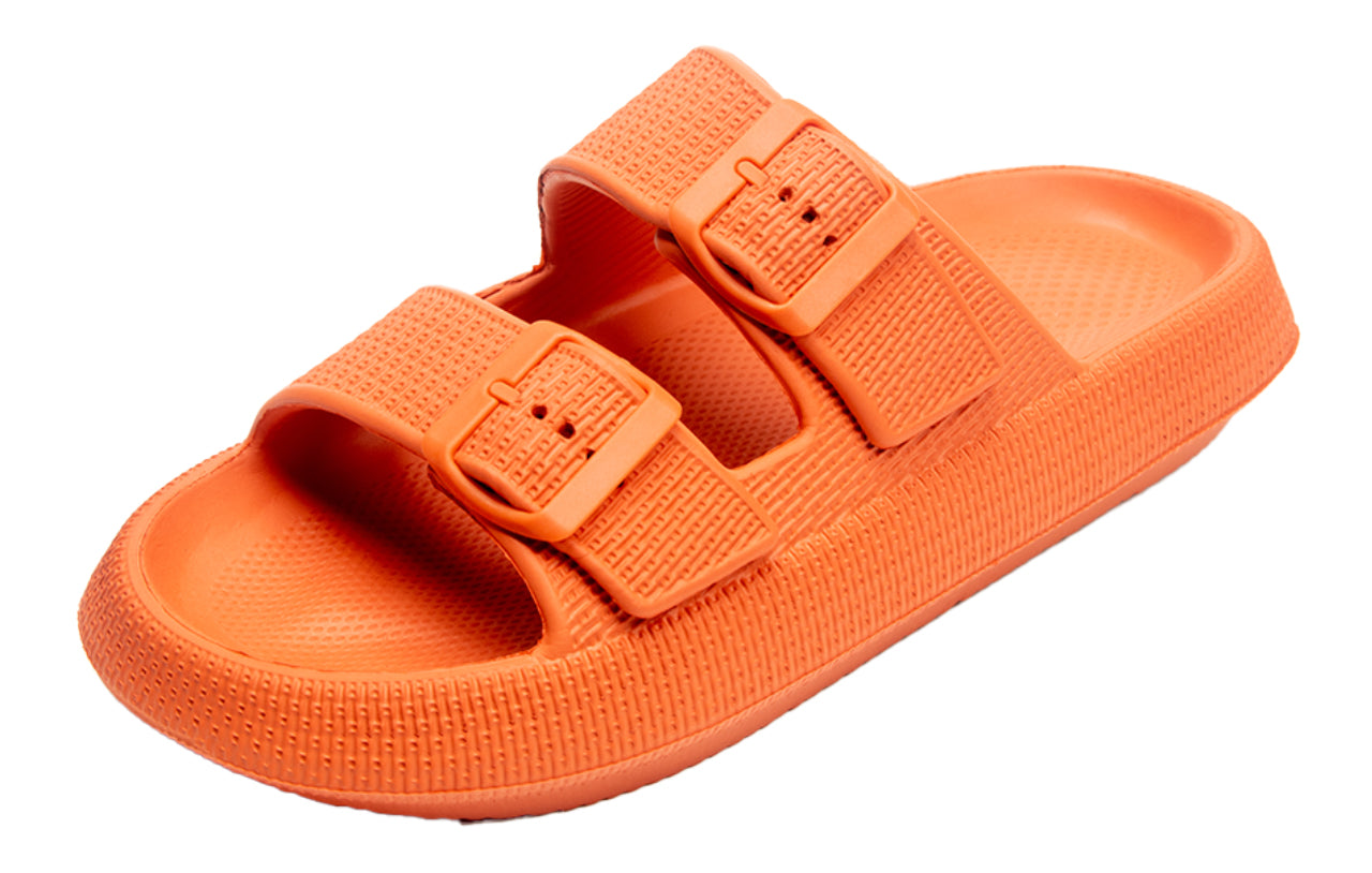 Womens Slip-on Sandals – Casual, Cute & Comfortable Slippers for Summer – Use Indoor or Outdoor adjustable buckle straps