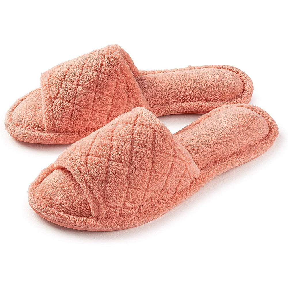 Roxoni Women’s Quilted Terry Cloth Spa Slipper