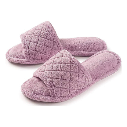 Roxoni Women’s Quilted Terry Cloth Spa Slipper