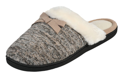 Roxoni Women’s Cozy Memory Foam Slippers, Fuzzy Warm Faux Fur, Anti-Skid Rubber Sole