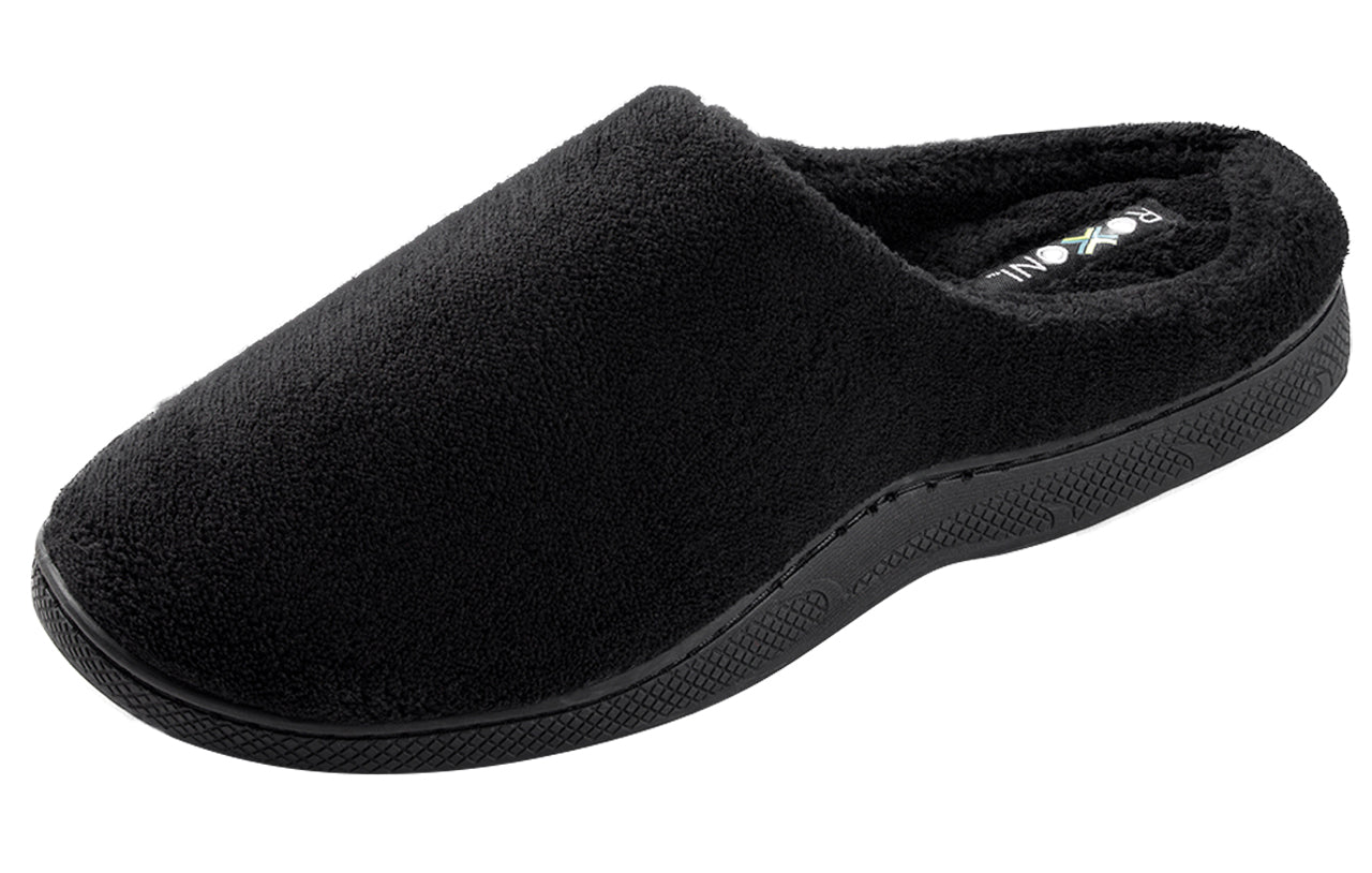 Roxoni Women's Plush Slip On Memory Foam Indoor Outdoor