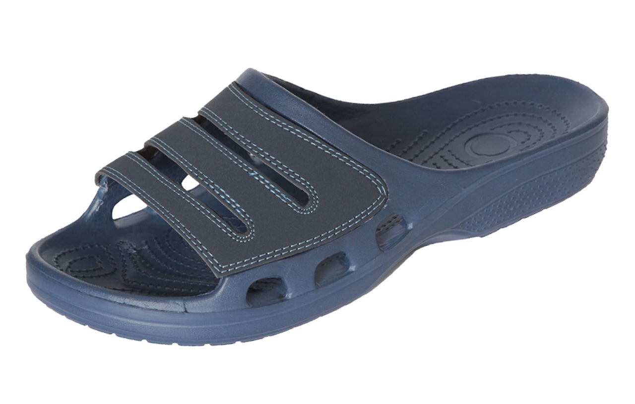 Roxoni Slide Sandals for Men | Open Toe Slip-On | Waterproof Rubber for Beach, Pool, Gym, Travel Wear