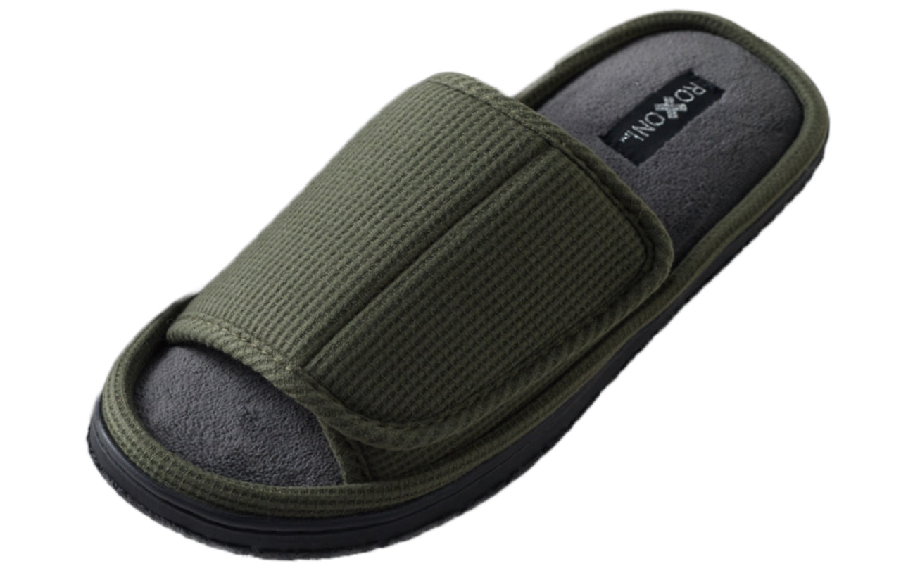 Roxoni Roxoni Men's Velco Closure Closure Memory Foam Slide Slipper