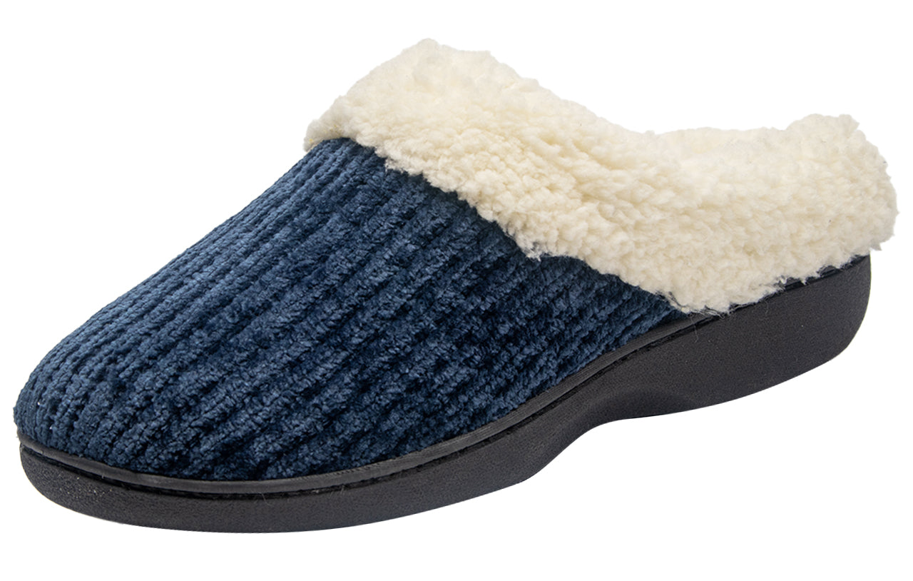 Roxoni Women's House Knit Clog Designed With Ribbed Trim Slipper