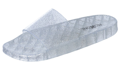 Roxoni Women's Summer Flip Flop Open Toe Jelly Glitter Slide Sandal Slippers