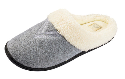 Roxoni Women's Slippers Wool-Like Fleece Lined Clog Comfort House Shoe