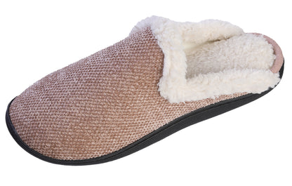 Roxoni Women's Memory Foam House Fleece Trim Knit Sweater Slipper