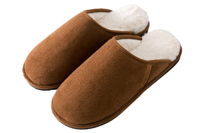 Roxoni Men's Warm Soft Furr House Memory Foam Slipper