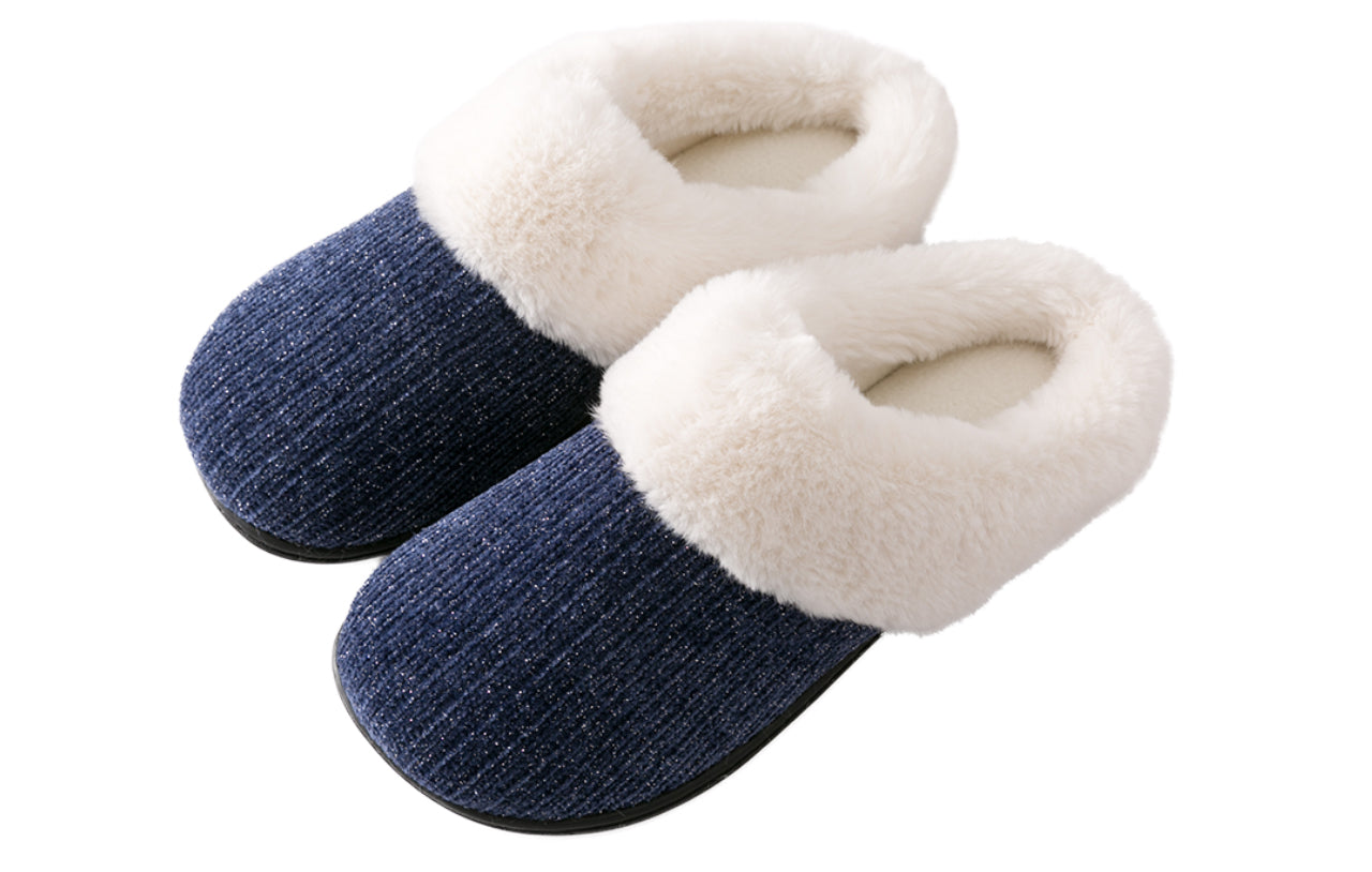 Roxoni Women's Comfort Soft Fleece Sweater Clog House Slipper