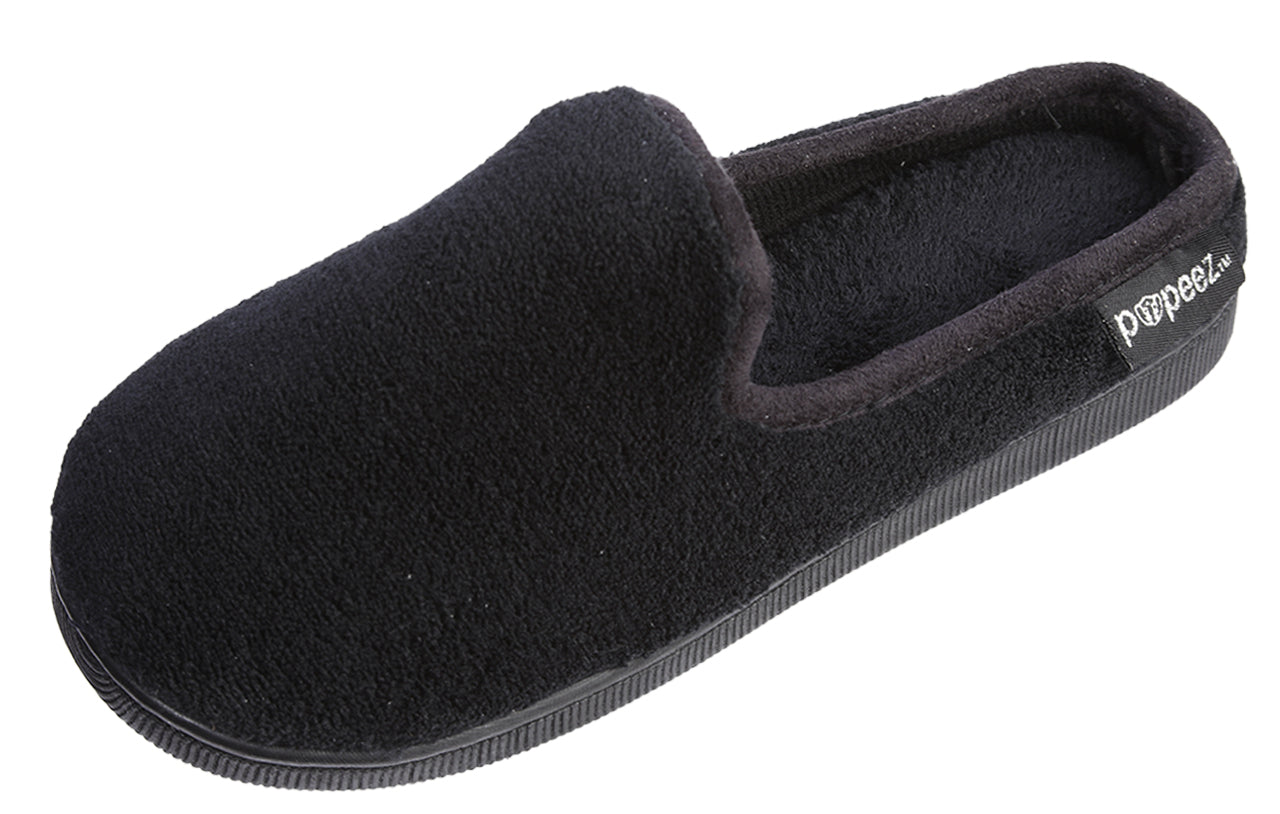 Pupeez Boy’s Terry Clog Big Kids Slippers